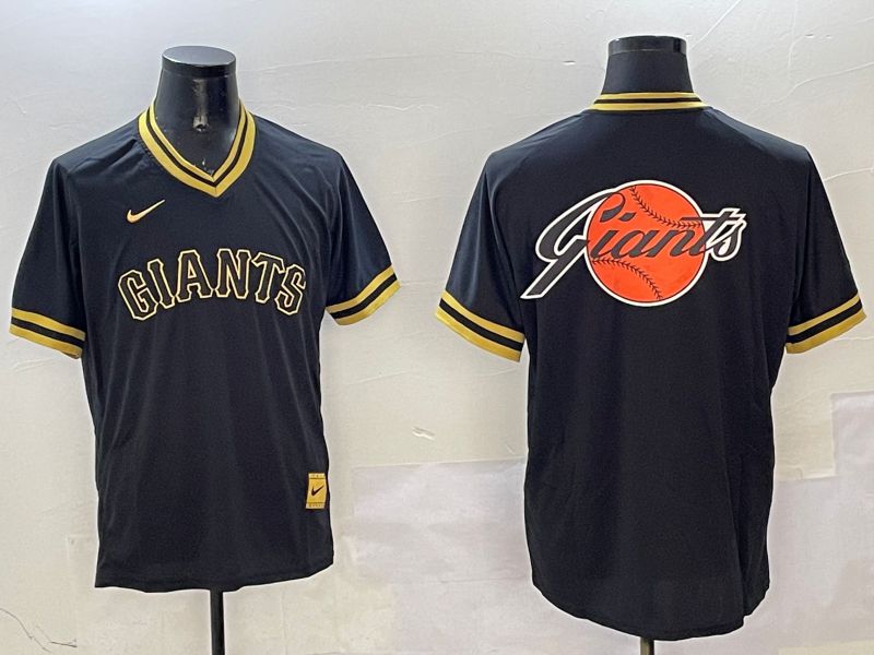 Men San Francisco Giants Blank Black Gold Game 2025 Nike MLB Jersey style 2->san francisco giants->MLB Jersey